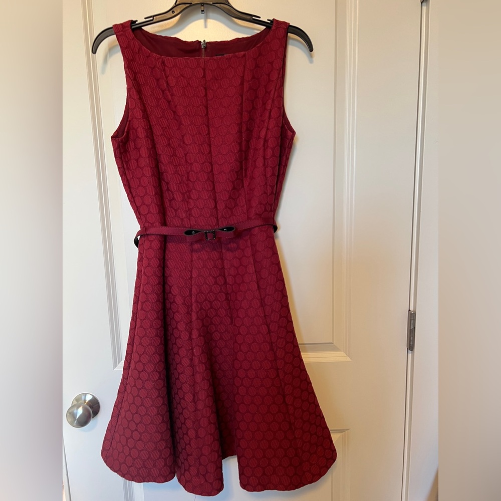 The Limited Textured Burgundy Midi Dress